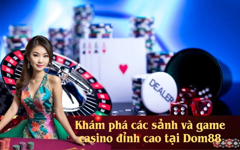 Khám phá các sảnh và game casino đỉnh cao tại Dom88
